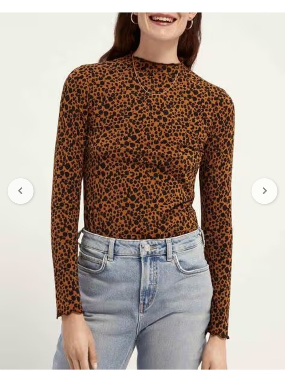 Printed organic cotton-blend top